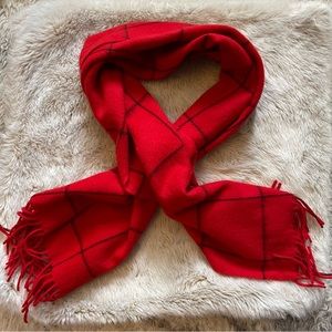 Lands' End Red and Black Super Soft Scarf